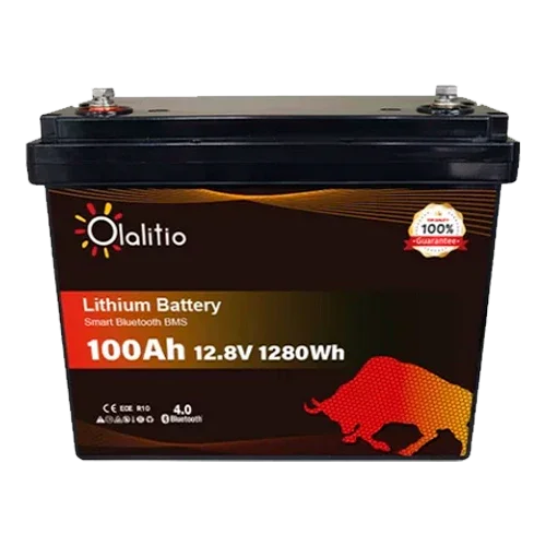 Bateria de Lítio 12V 100Ah Olalitio OLA-12-100-P Bluetooth