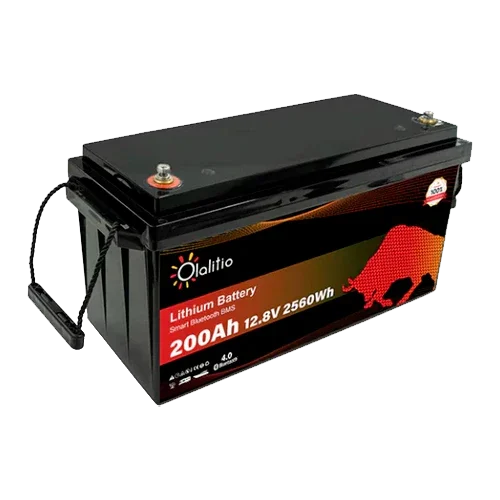 Bateria de Lítio 12V 200Ah Olalitio OLA-12-200-P Bluetooth