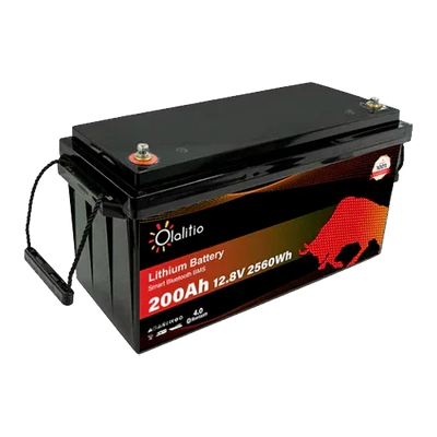 Bateria de Lítio 12V 200Ah Olalitio OLA-12-200-P Bluetooth