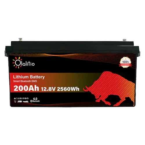 Bateria de Lítio 12V 200Ah Olalitio OLA-12-200-P Bluetooth