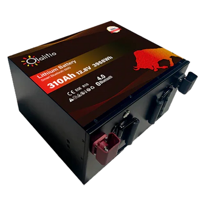 Bateria Lítio 12V 310Ah Olalitio OLA-12-310-MH Sob Assento Aquecimento Bluetooth