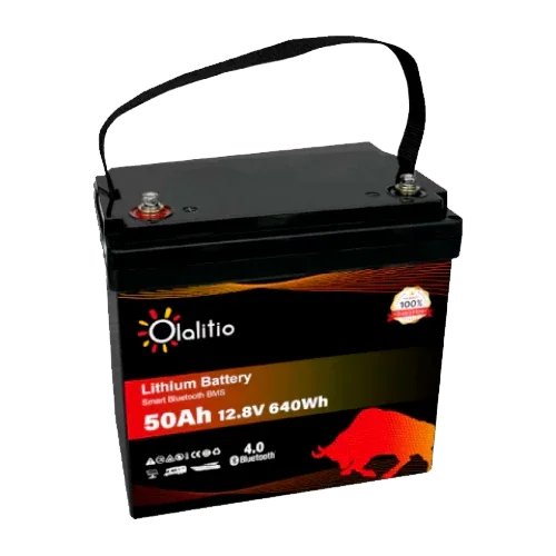 Bateria de Lítio 12V 50Ah Olalitio OLA-12-50 Bluetooth
