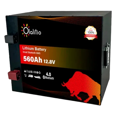 Bateria de Lítio 12V 560Ah Olalitio OLA-12-560-M Debaixo do Assento Bluetooth