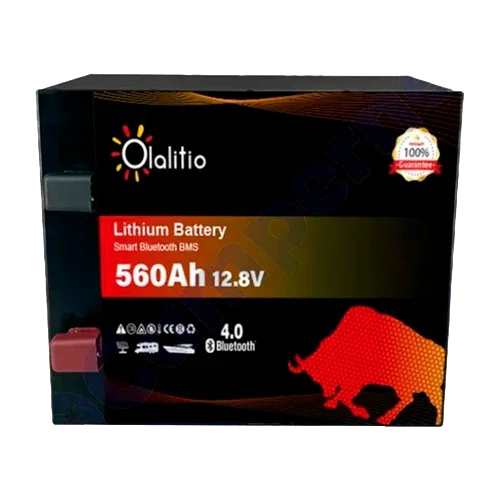 Bateria de Lítio 12V 560Ah Olalitio OLA-12-560-M Debaixo do Assento Bluetooth