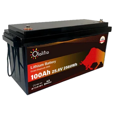 Bateria de Lítio 24V 100Ah Olalitio OLA-24-100-P Bluetooth