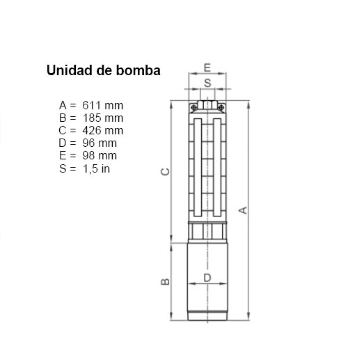 Bomba Solar Submersível Lorentz PU1800 C-SJ5-12 7,6m³/h 70m Centrífuga
