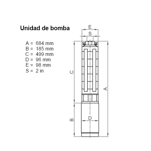 Bomba Solar Submersível Lorentz PU1800 C-SJ8-7 13m³/h 40m Centrífuga