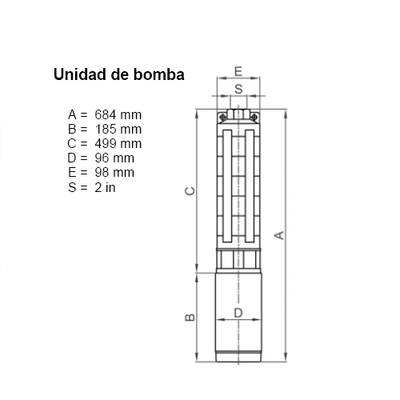 Bomba Solar Submersível Lorentz PU1800 C-SJ8-7 13m³/h 40m Centrífuga
