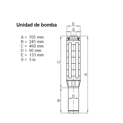 Bomba Solar Submersível Lorentz PU4000 C-SJ30-2 44m³/h 22m