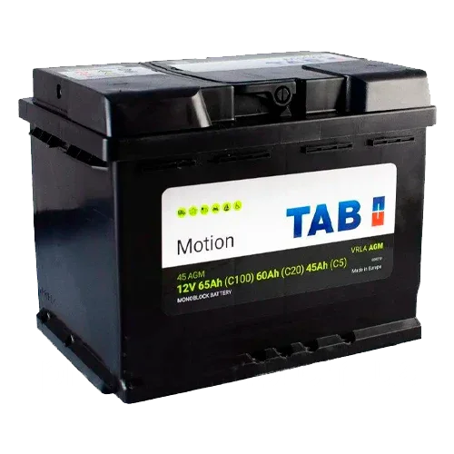 Bateria AGM 12V TAB Motion 45AGM | 65Ah Ciclo Profundo