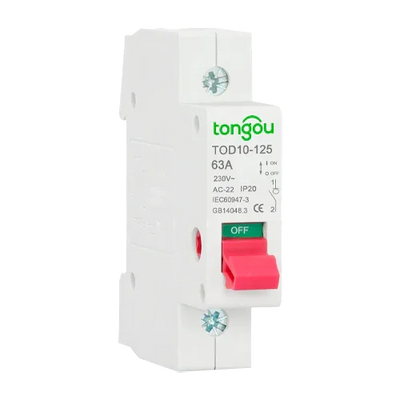 Disjuntor magnetotérmico 1P 230V 100A Tongou TOD10-125