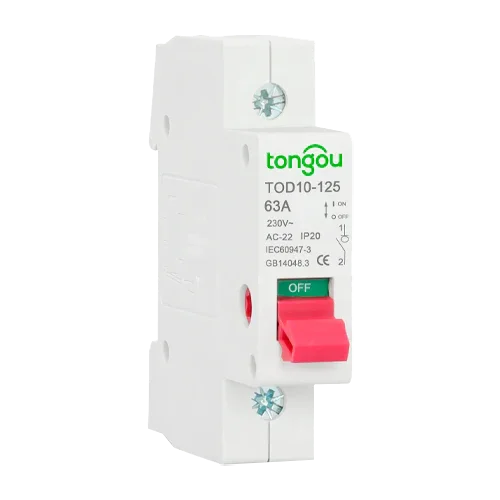 Disjuntor magnetotérmico 1P 230V 63A Tongou TOD10-125