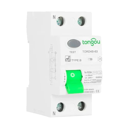 Diferencial Tipo B 2P 25A 30mA Tongou TORD4B-63