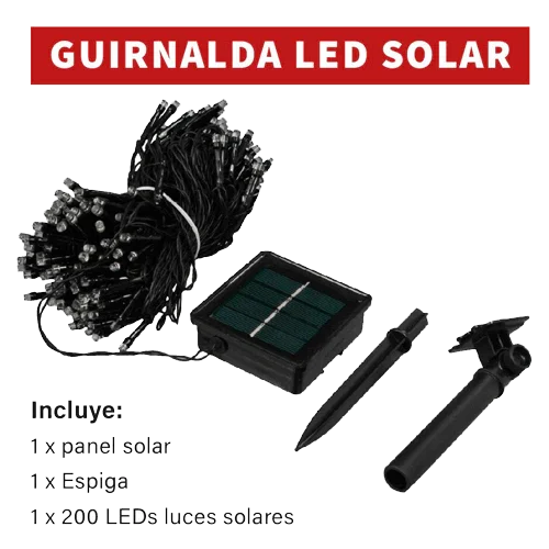 Grinalda Solar 200 LEDs 3000K Exterior JND-9138H