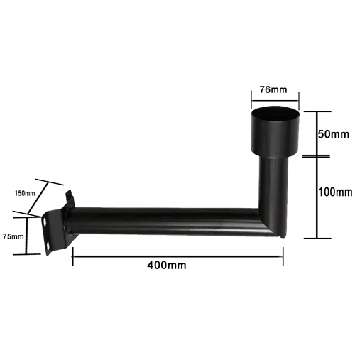 Suporte para Candeeiro de Poste/Parede 50x15cm JND-74882