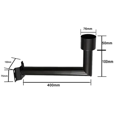 Suporte para Candeeiro de Poste/Parede 50x15cm JND-74882